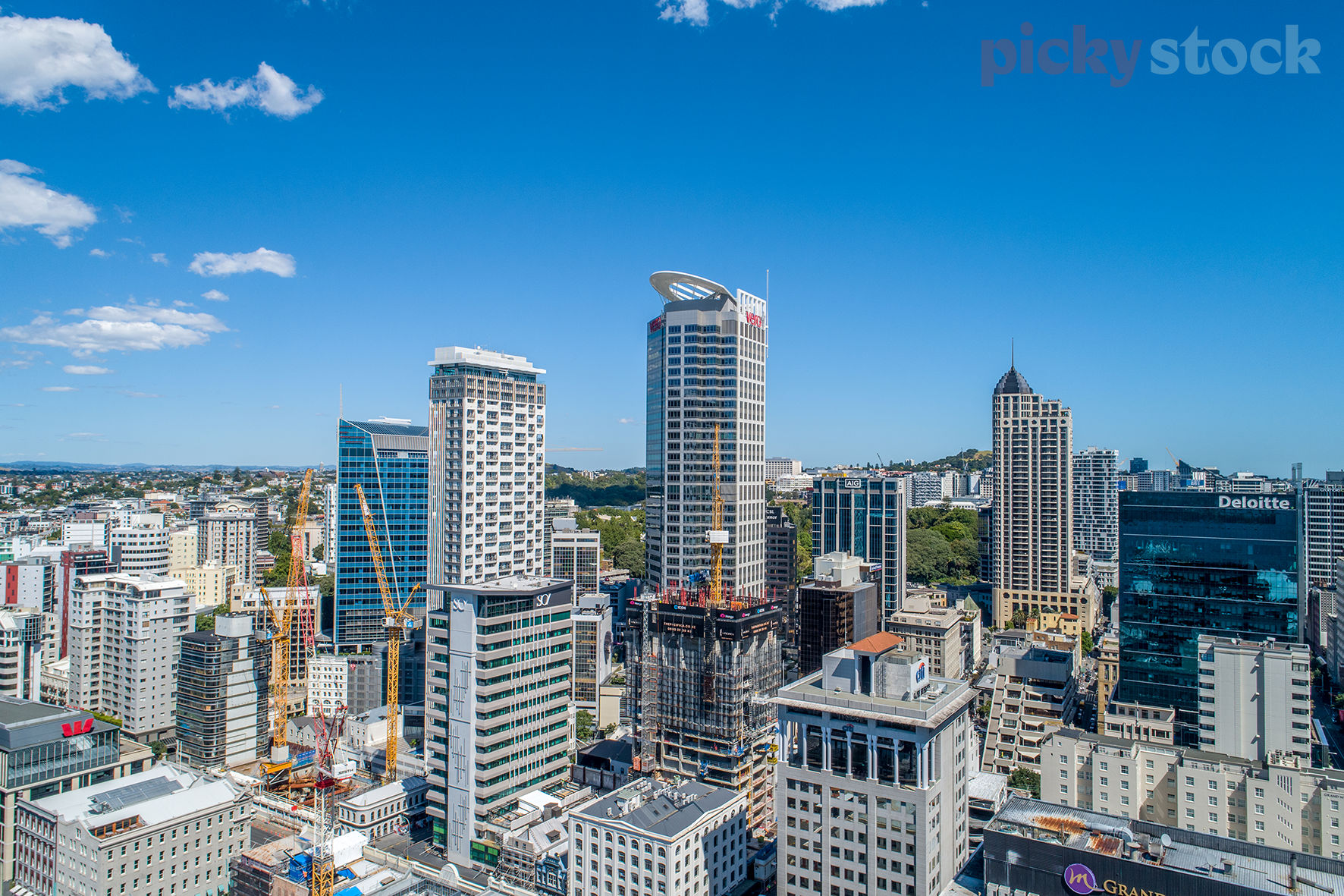 Aerial view of Auckland CBD.