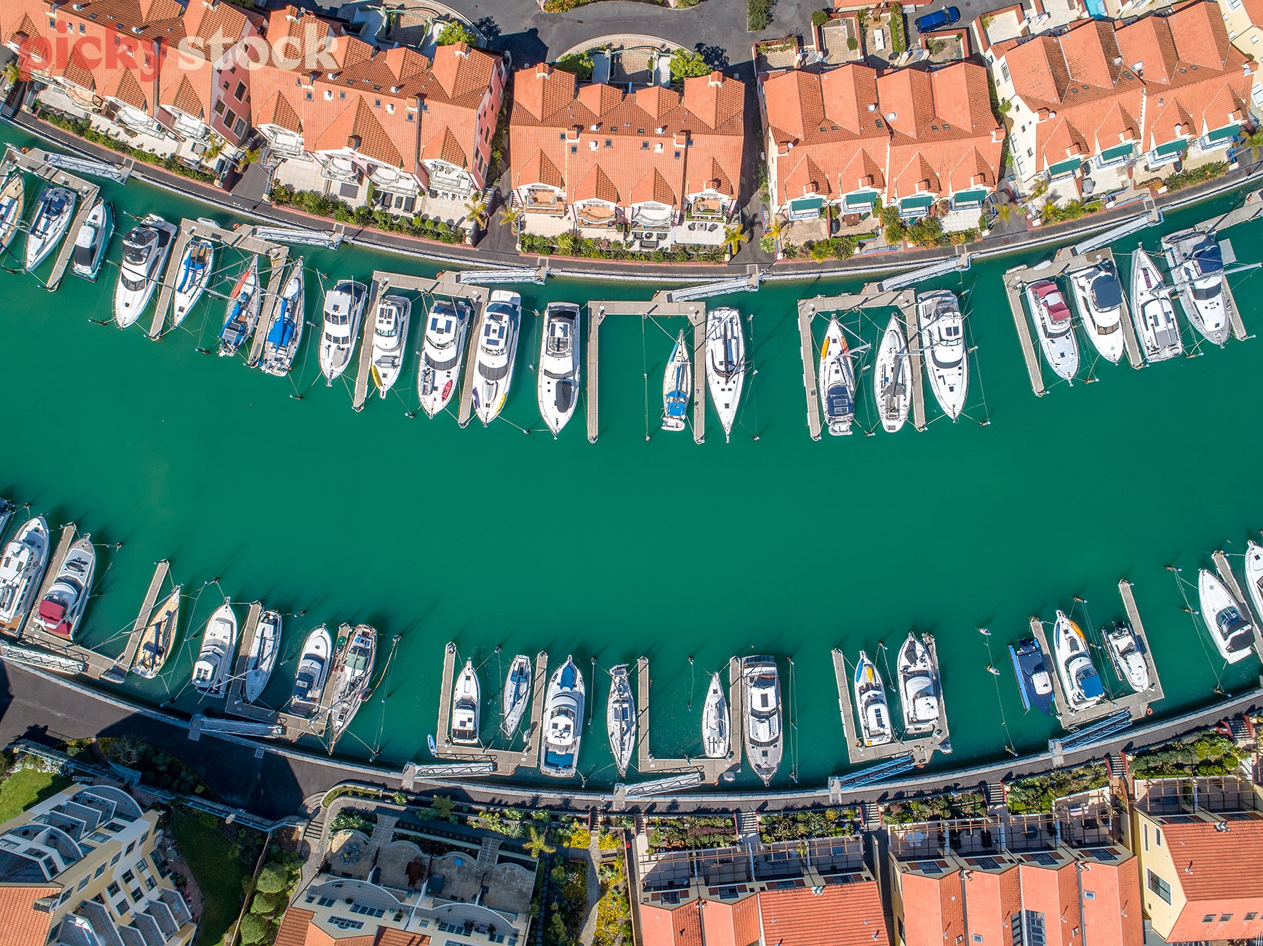 Aerial view of Gulf Harbour.