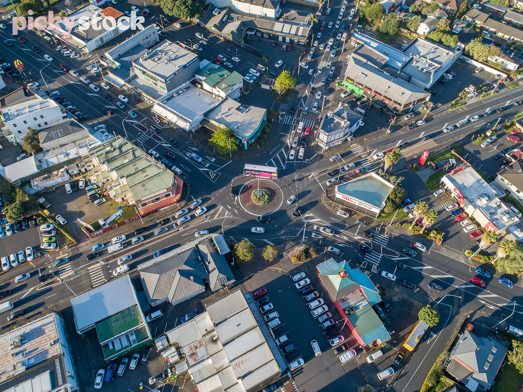 Aerial view of Royal Oak roundabout.