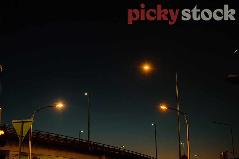 Harbour bridge at night, sunset