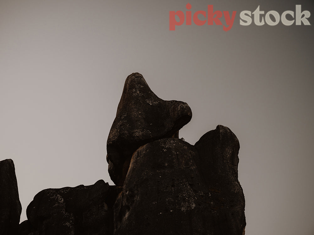 Rocks at Winter Castle Hill,Canterbury, New Zealand