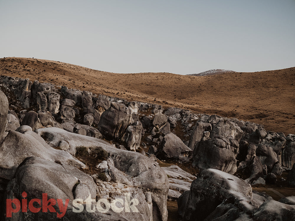 Rocks at Winter Castle Hill,Canterbury, New Zealand