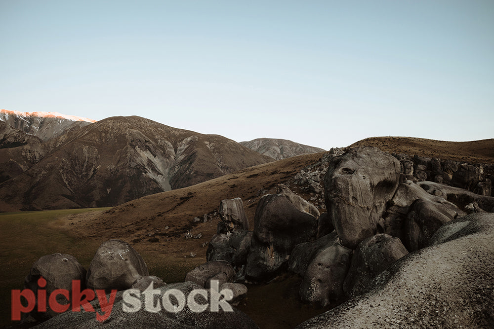 Icy Castle Hill rocks and mountain 