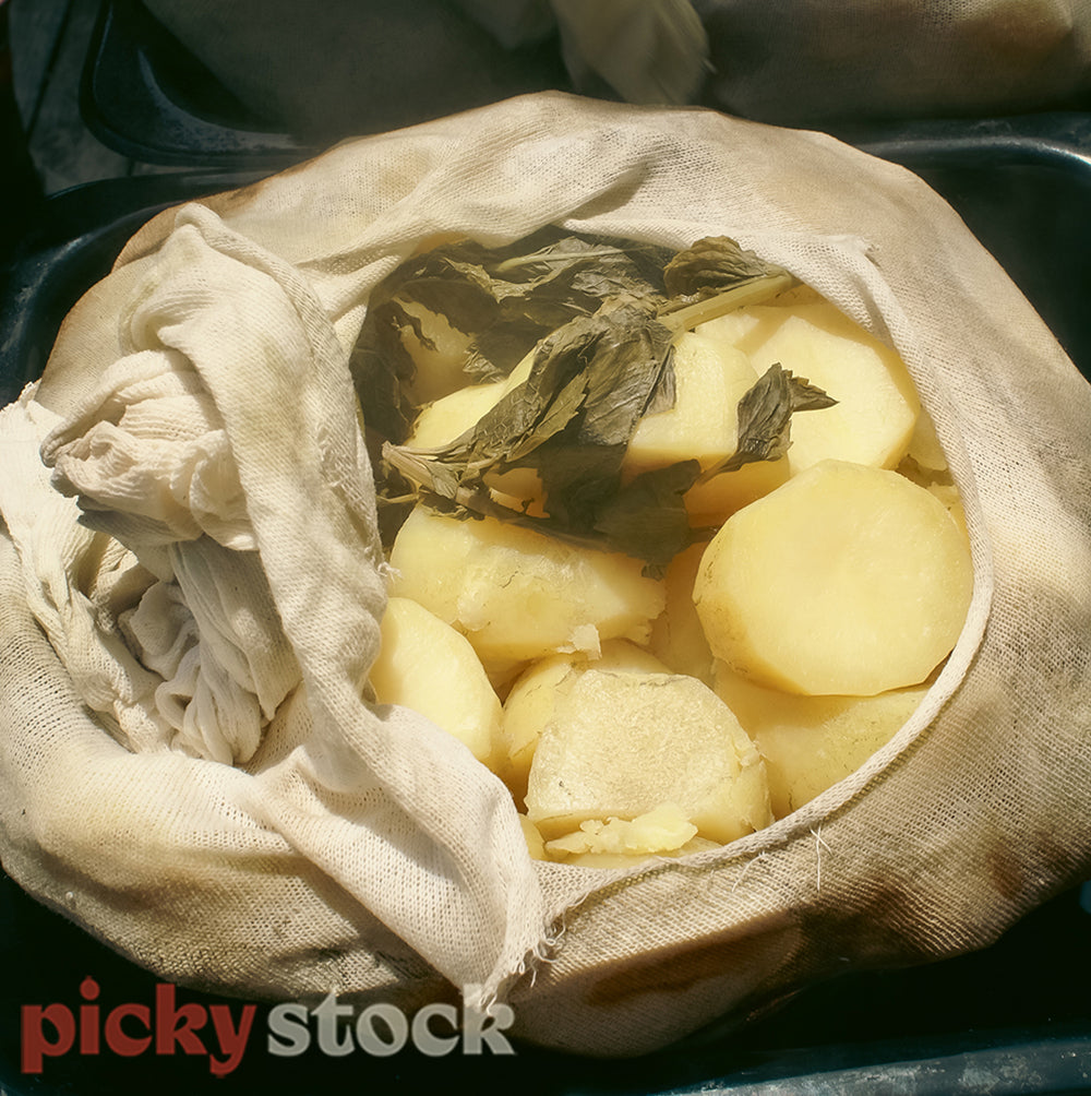 Cooked Potatoes ready for serving.