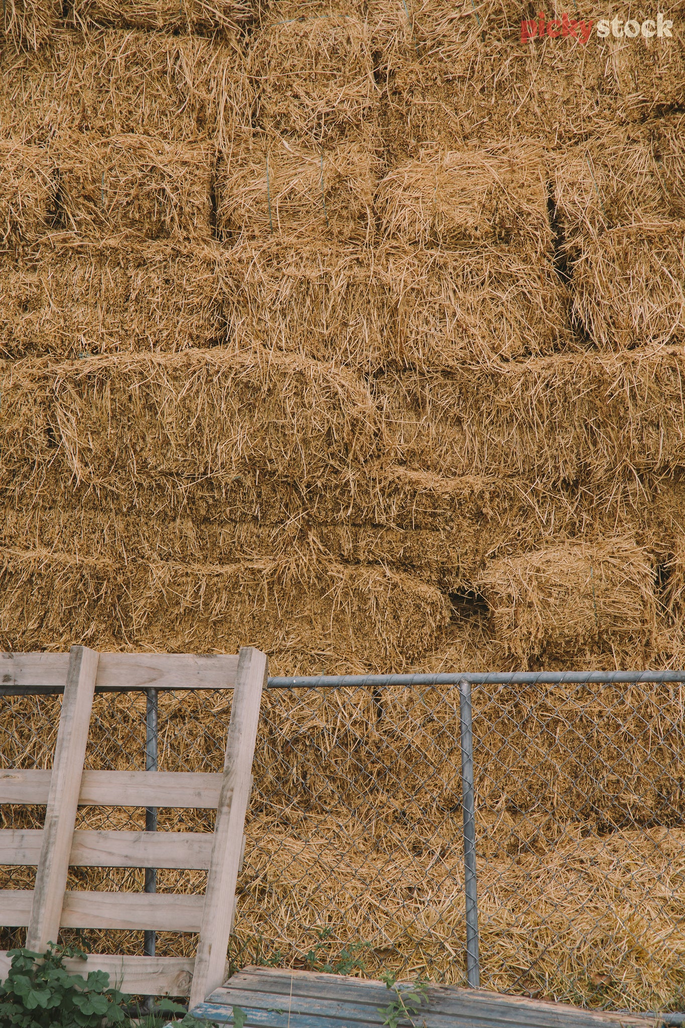 Hay stacked up