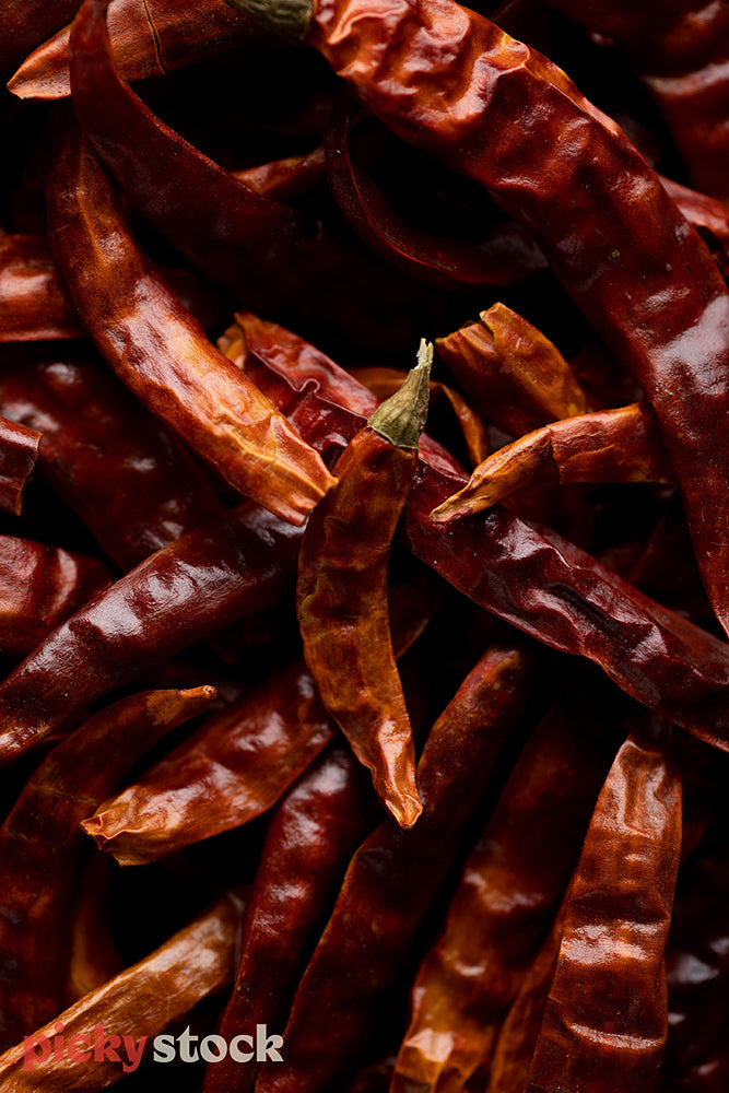 Dried pile of chili