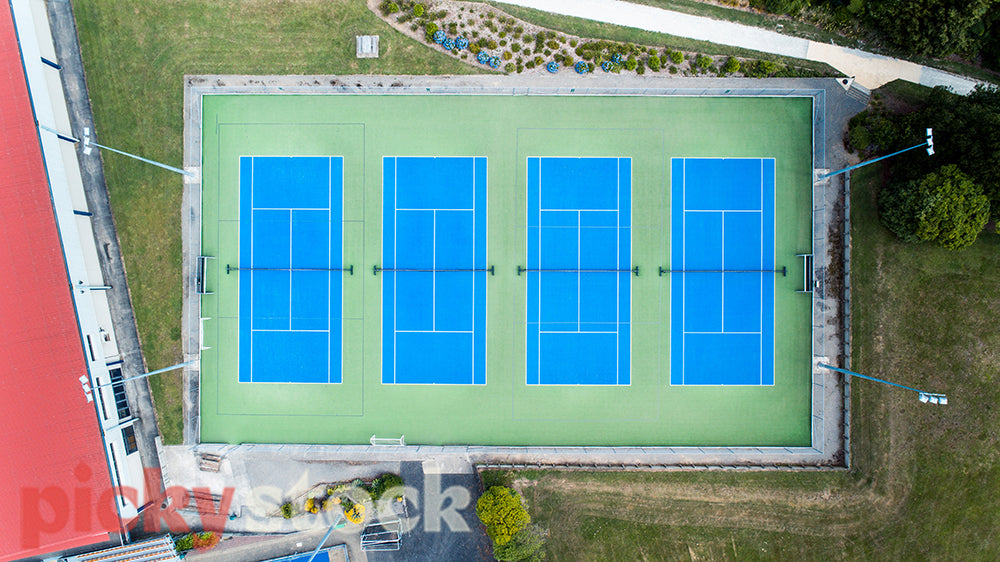 Tennis courts from the air